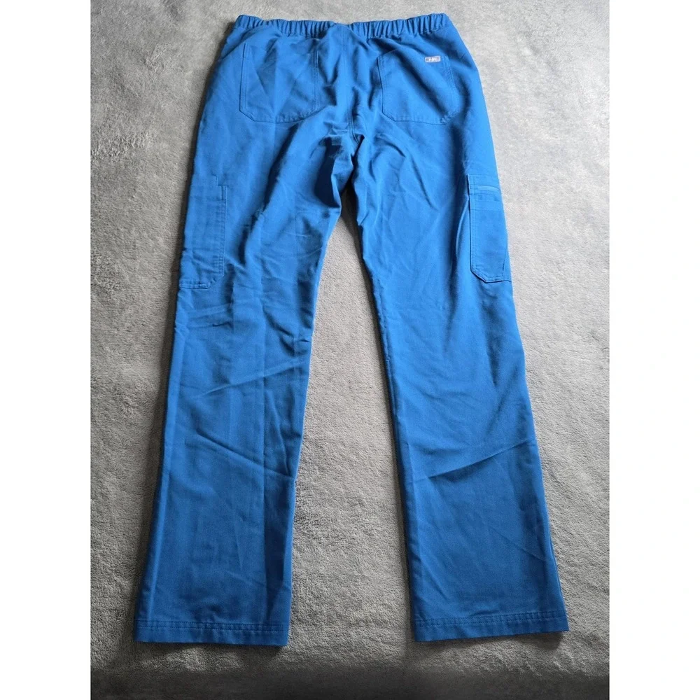FIGS Cairo Cargo Scrub Pants Mens Large Blue PO# 1652 Technical Collection 32
